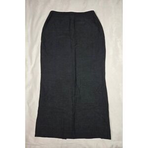 VTG 90s Liz Claiborne Collection Charcoal Silk Linen Blend Maxi Column Skirt